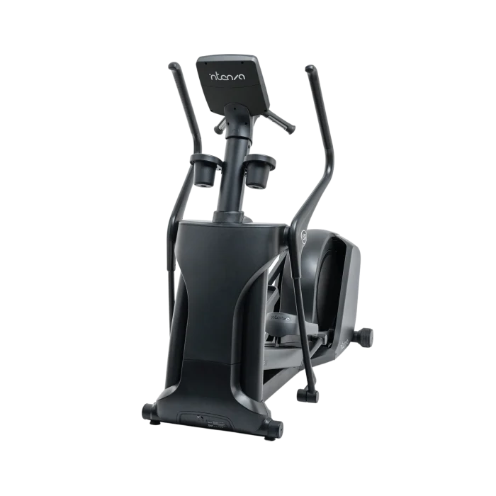 Close-up of the Intenza 450ETi2S Winteractive console, displaying workout data in English, ideal for users across Abu Dhabi and the UAE looking for fitness equipment.