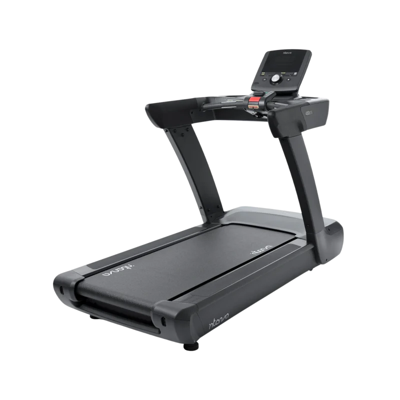 Intenza 450Ti2S Treadmill Hard Black in a luxury Dubai home gym setting, showcasing the 0-15% incline feature, perfect for fitness enthusiasts in the UAE.
