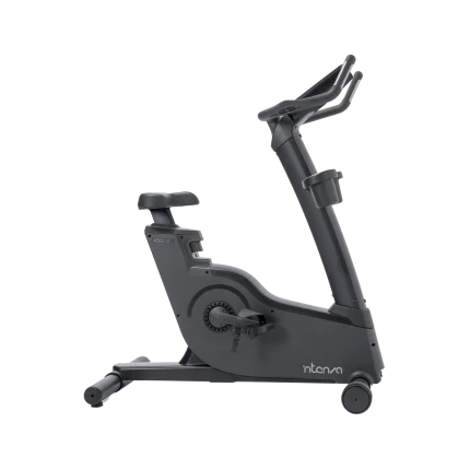 Intenza 450UBi2S Upright Bike side view, highlighting its ergonomic design and adjustable seat, perfect for comfortable workouts in Sharjah, UAE. Buy fitness bike.
