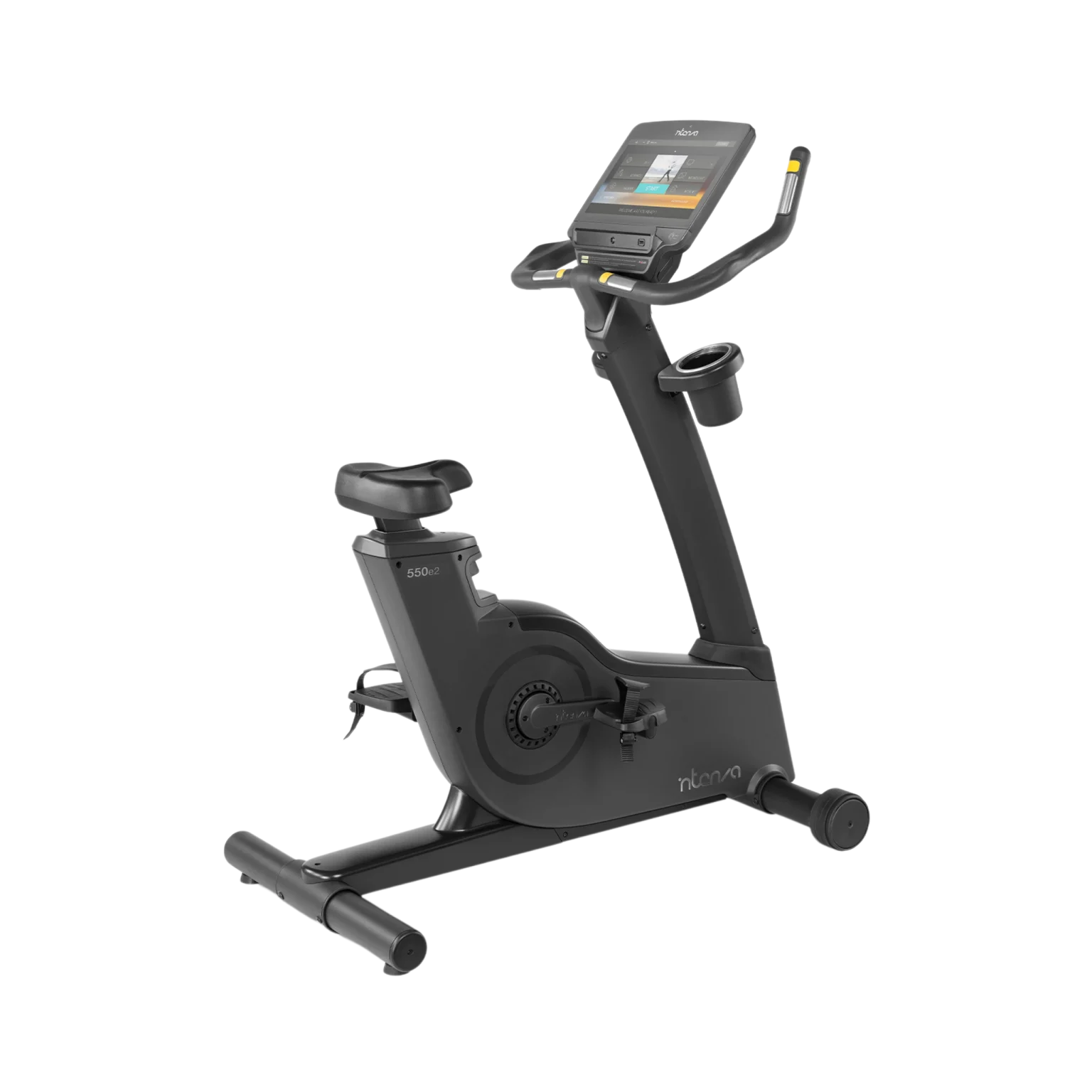 Intenza 550UBe2+ Upright Bike side view, showcasing its robust construction and ergonomic design, ideal for fitness enthusiasts in Sharjah, UAE. Best upright bike.