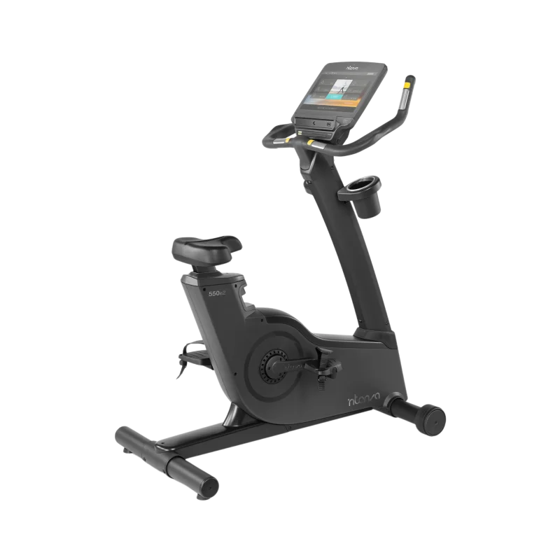 Intenza 550UBe2+ Upright Bike side view, showcasing its robust construction and ergonomic design, ideal for fitness enthusiasts in Sharjah, UAE. Best upright bike.