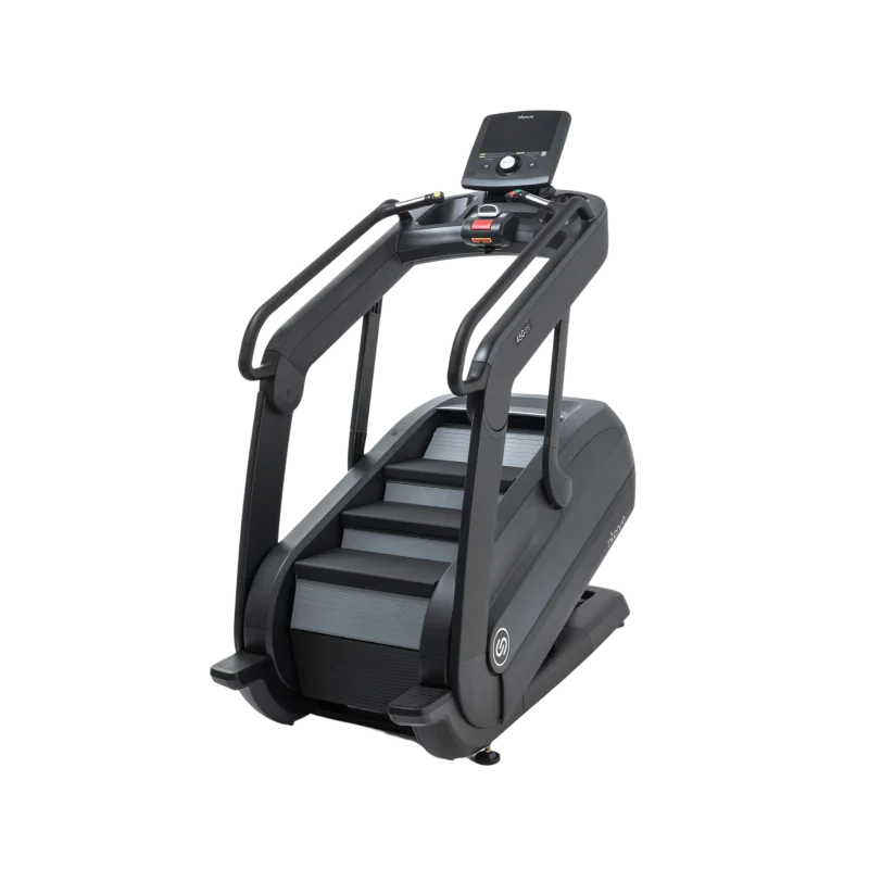 Intenza Escalate 450CI2S Stair Climber Hard Black in a modern Dubai apartment, highlighting its space-saving design, ideal for home fitness in the UAE.