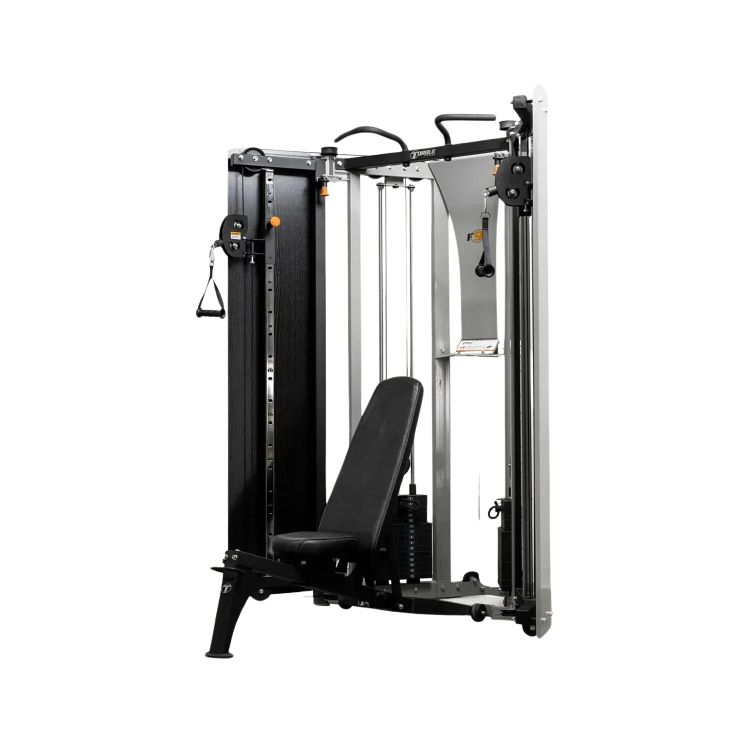 Torque F9 Fold-Away Strength Trainer unfolded and ready for a workout. This versatile home gym provides a full-body workout experience in a compact design, perfect for fitness enthusiasts in the UAE. Available for purchase online with fast shipping across the Emirates.