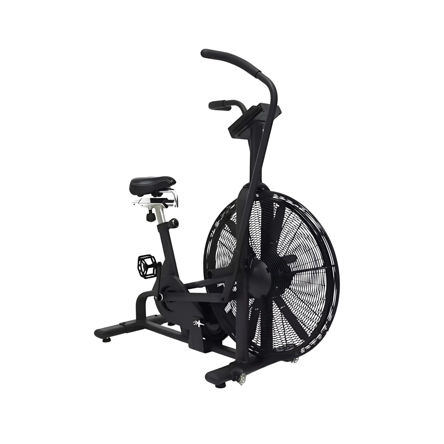 Yanre YAB100 Air Bike in a modern Dubai home gym, showcasing its sleek design and compact footprint, ideal for fitness enthusiasts in the UAE. Buy air bike online.