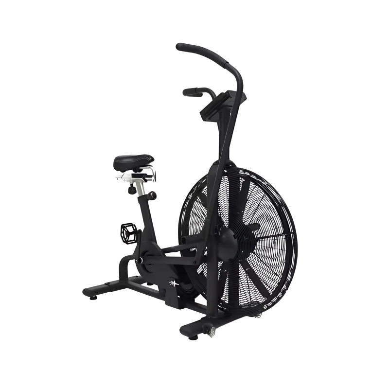 Home Main 23 Yanre YAB100 Air Bike in a modern Dubai home gym, showcasing its sleek design and compact footprint, ideal for fitness enthusiasts in the UAE. Buy air bike online.