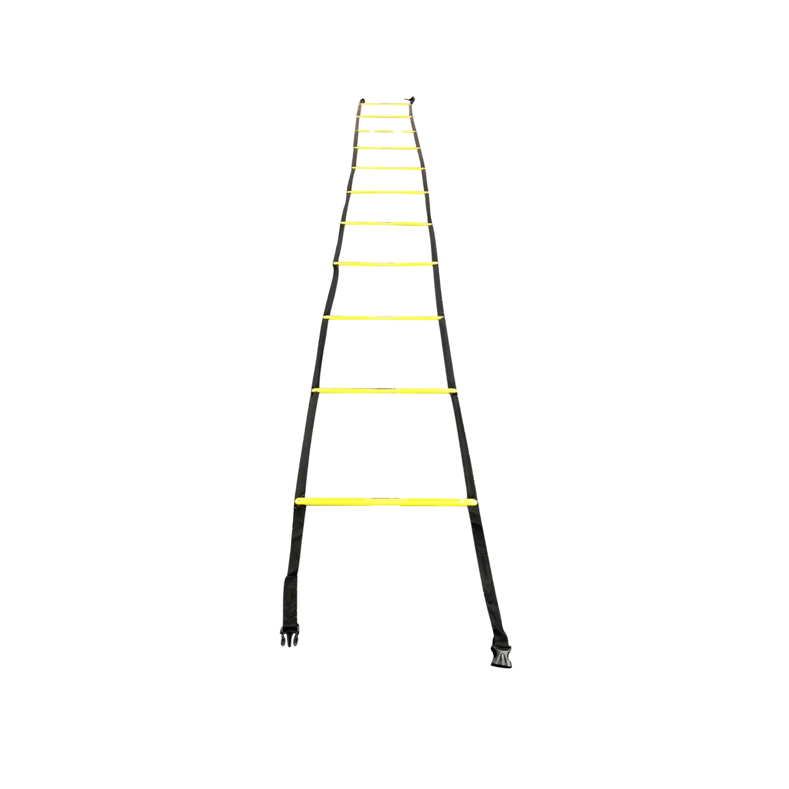 Close-up detail showcasing the durable, fixed rungs and the connection clips of the Torque Agility Ladder, illustrating its user-friendly design and the ability to extend the training area for more advanced drills in Abu Dhabi's sporting environments. This emphasizes the product's features for users in Abu Dhabi.