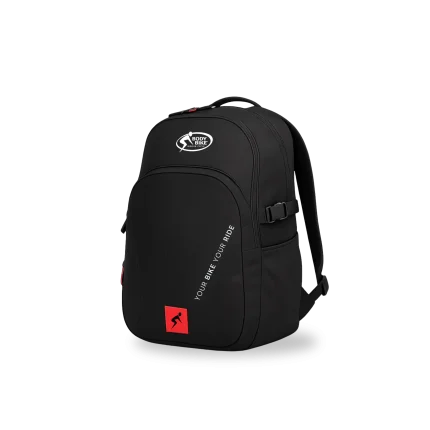 Body Bike Backpack on a person's back, showcasing its comfortable straps and stylish design, perfect for carrying fitness gear in Dubai, UAE. Buy backpack online.