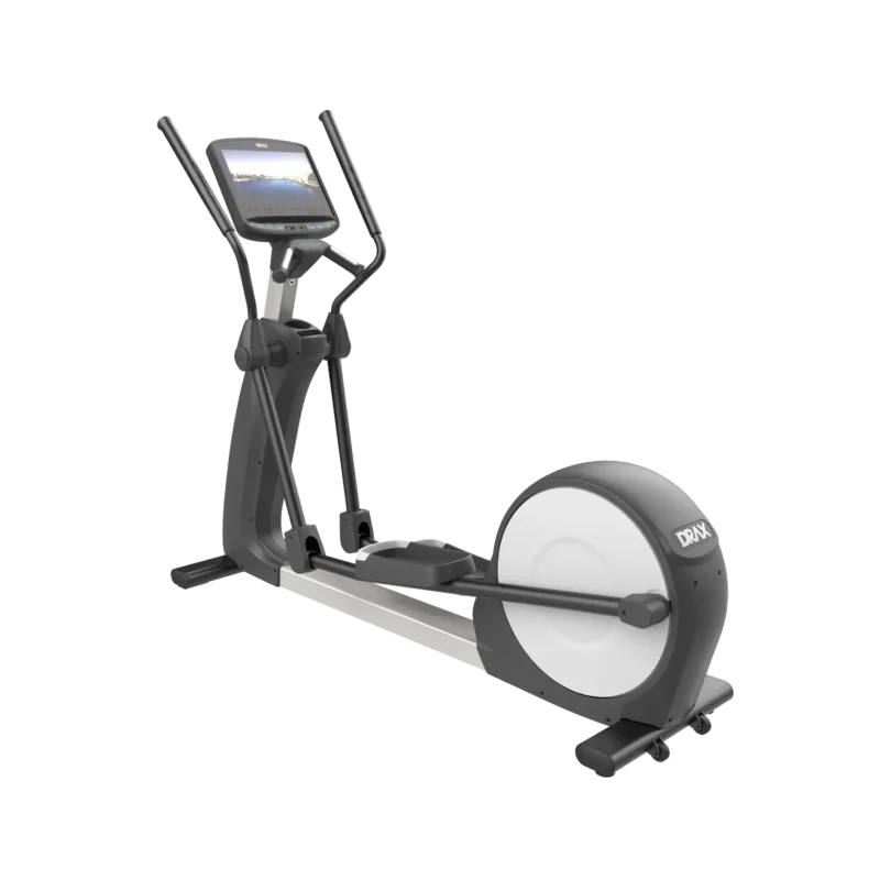 Drax DE6X Elliptical in a modern Dubai home gym setting, showcasing its sleek design and space-saving footprint, perfect for fitness enthusiasts in the UAE.