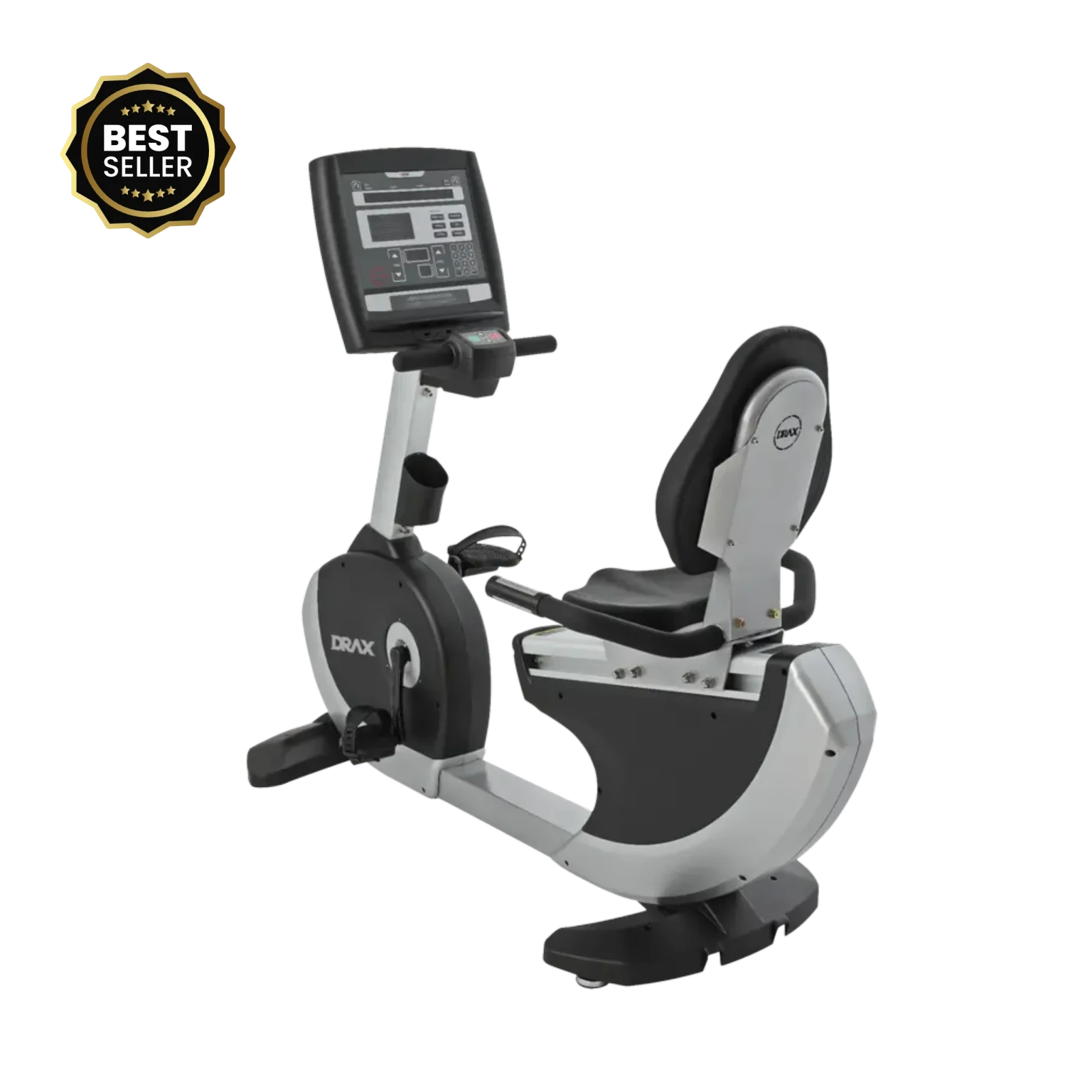 Drax TBR9000 Recumbent Bike in a modern Dubai home gym, showcasing its comfortable design and space-saving footprint, ideal for fitness enthusiasts in the UAE.