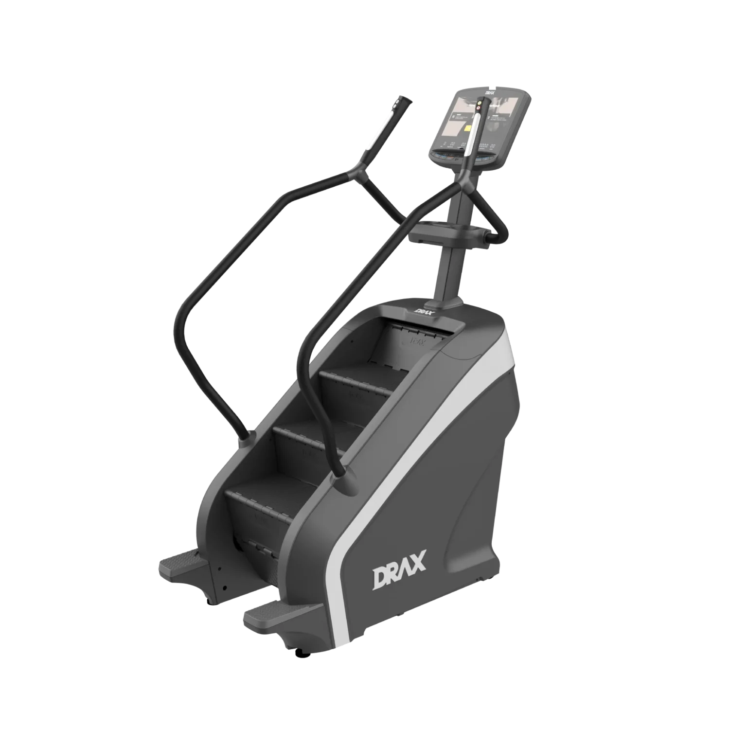 Drax Stair Climber in a modern Dubai apartment, highlighting its low-noise operation and compact design, perfect for home fitness in the UAE. Buy stair climber online.