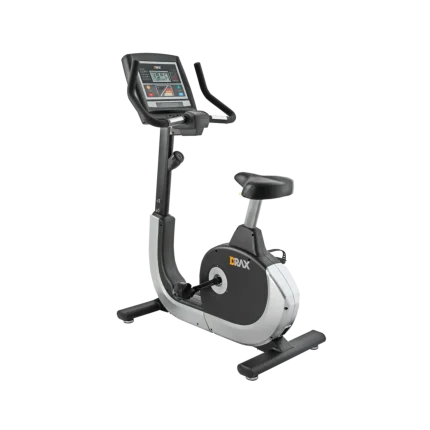 Drax TBU9000 Upright Bike in a modern Dubai home gym setting, highlighting its sleek design and compact footprint, ideal for fitness enthusiasts in the UAE.