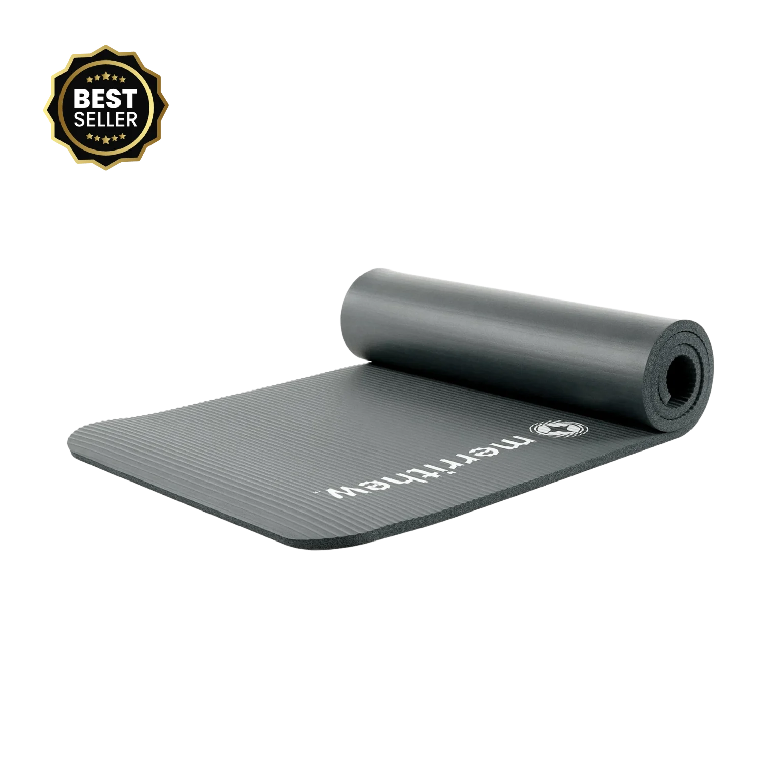 The Merrithew Deluxe Pilates Mat in Graphite laid out in a well-equipped Dubai Pilates studio, showcasing its thickness and smooth surface for comfortable workouts in the UAE.