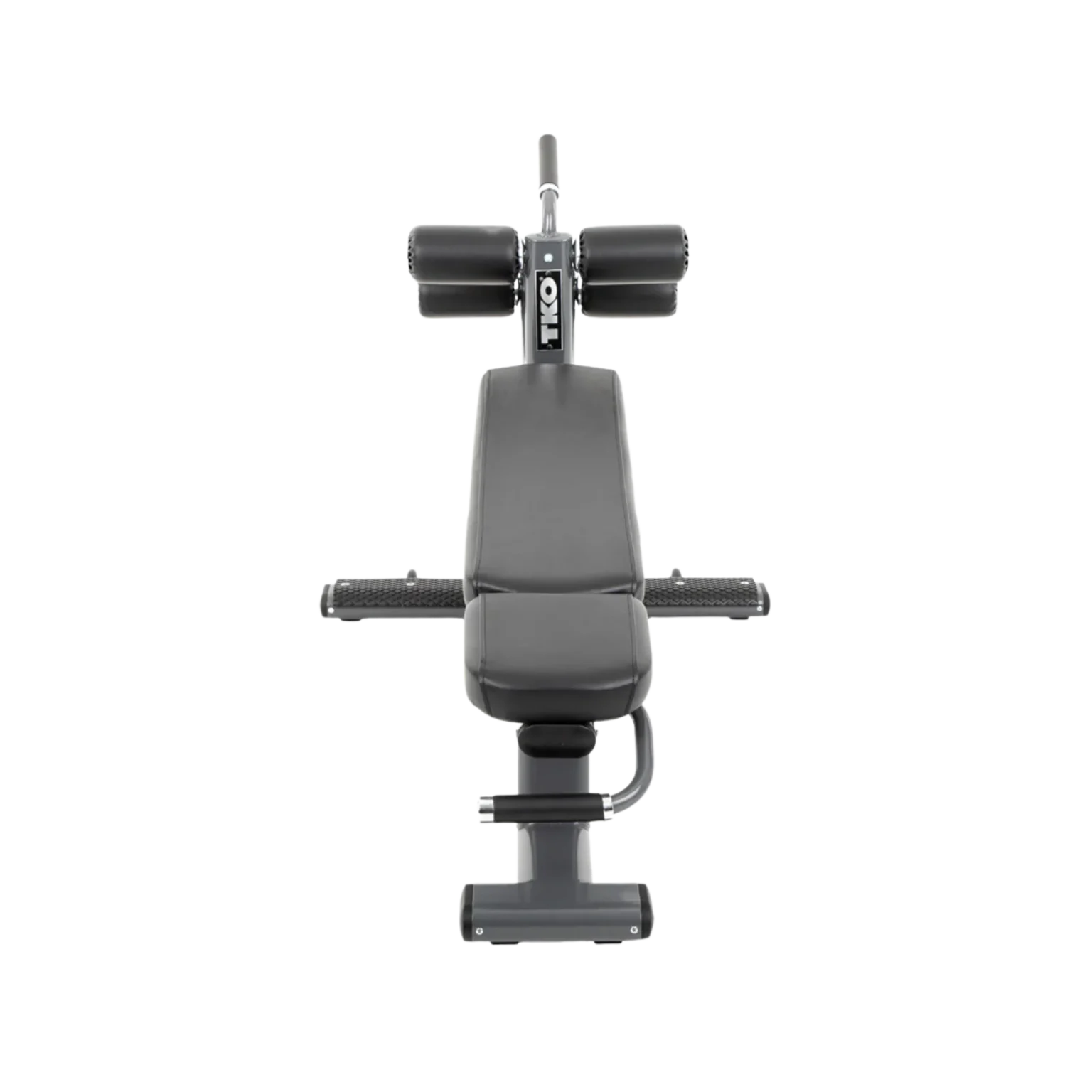 Detailed view of the angle adjustment system on the TKO Ab Crunch Bench, likely a ladder-style or pop-pin mechanism, demonstrating its versatility for UAE users. This close-up highlights the six different angle settings available, allowing users in Dubai or Abu Dhabi gyms to easily modify the incline/decline [verify direction] to target various parts of the abdominal wall and increase workout intensity. This adjustability makes it a superior choice to fixed benches or floor exercises for progressive core training in Sharjah (TKO crunch bench UAE AED).