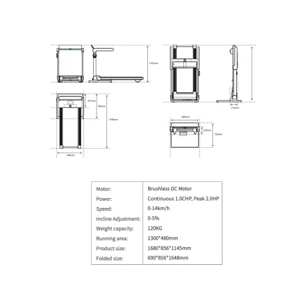 Dubai home treadmill voice control 0–14 km/h compact foldable XT11