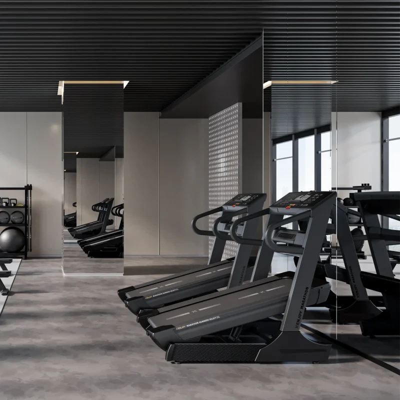 Smart treadmill UAE XT55 Marathon voice‑enabled incline decline programs