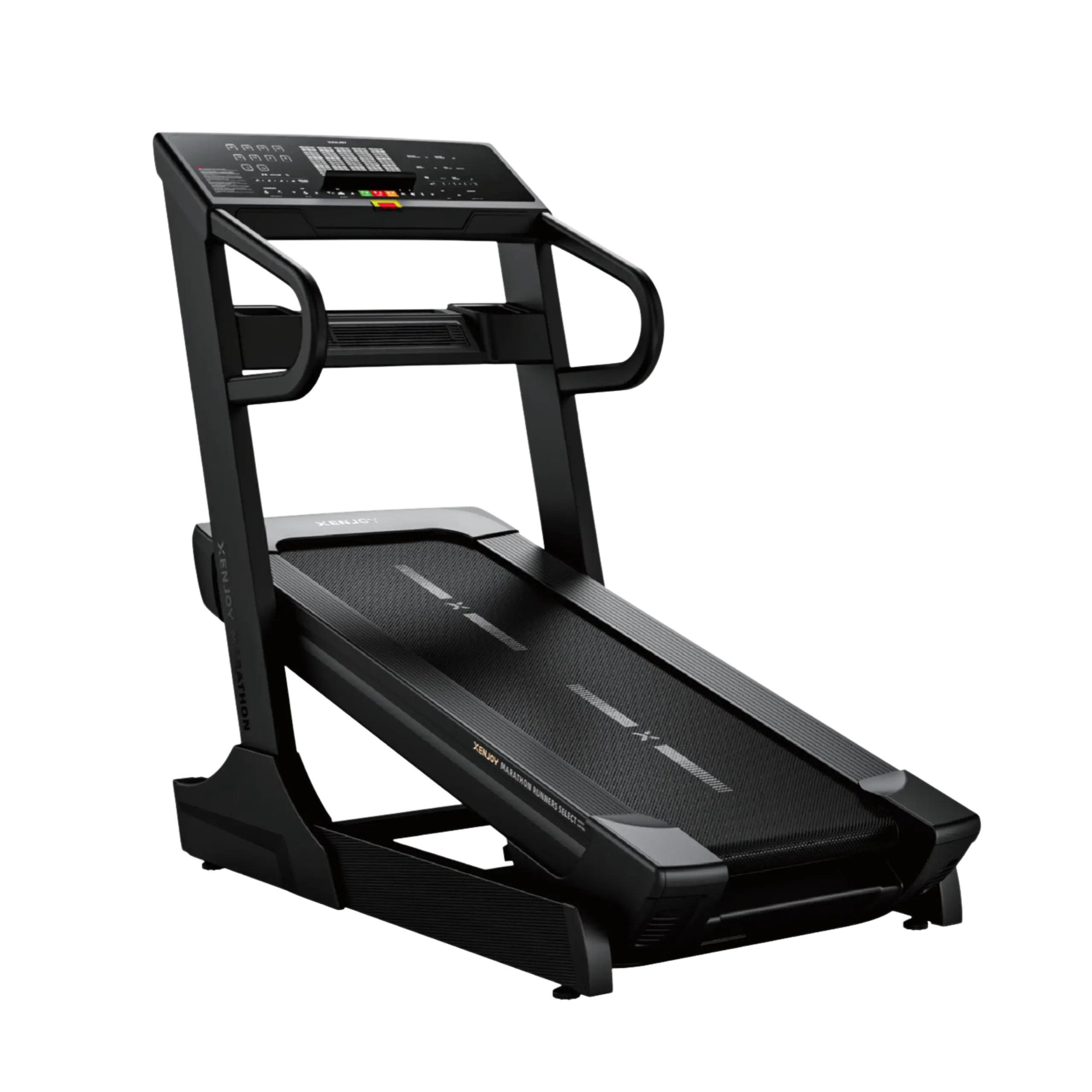 XT55 Marathon Treadmill UAE walnut frame black panels smart display incline Bluetooth