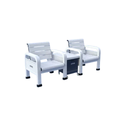 TP-078 Aluminum Alloy Rest Chair Set, forest green aluminum chair set, aluminum alloy sports seating, premium tennis court chair set, sports venue seating with storage