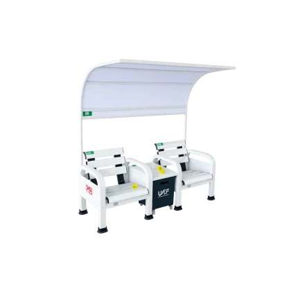 White Canopy for TP-078 Rest Chair, TP-078 rest chair sunshade, aluminum alloy canopy accessory, sports venue seating canopy, tennis court chair canopy