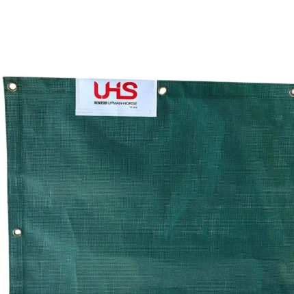 TF-950 Tennis Court Windscreen, dark green PVC tennis windscreen, high-end tennis court windscreen, tennis windscreen with logo printing, professional tennis court windscreen